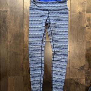 Lululemon Wonder Under Legging- Space Dye Twist- Sapphire Blue Size 8